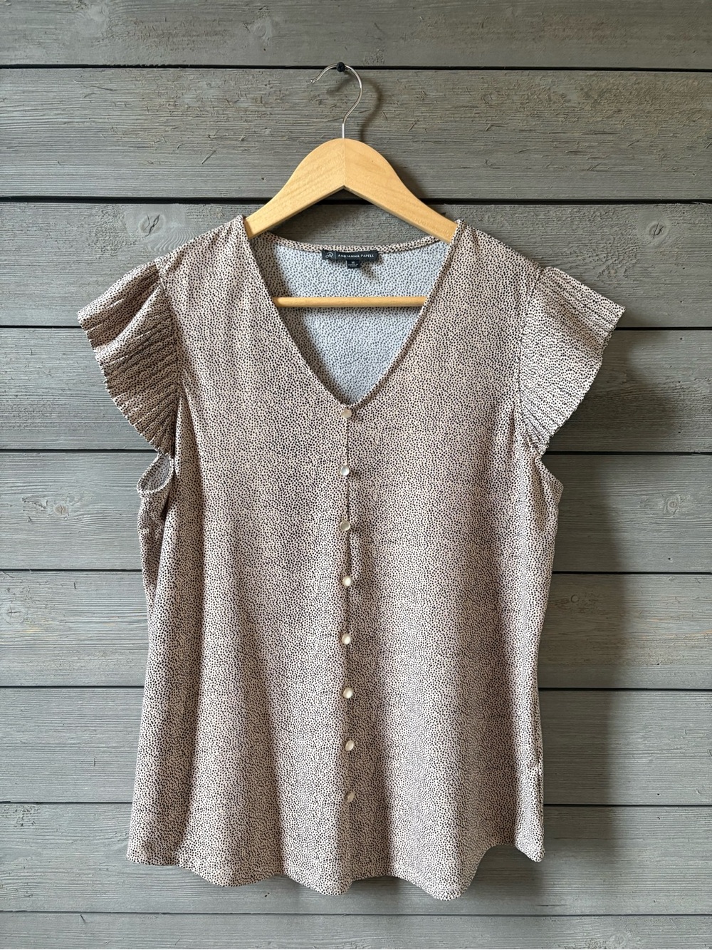Adrianna Papell Flutter Sleeve Blouse